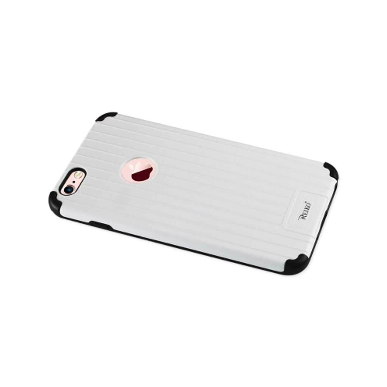 iPhone 6S Plus/ 6 Plus Rugged Metal Texture Hybrid Case With Ridged Back In Black White