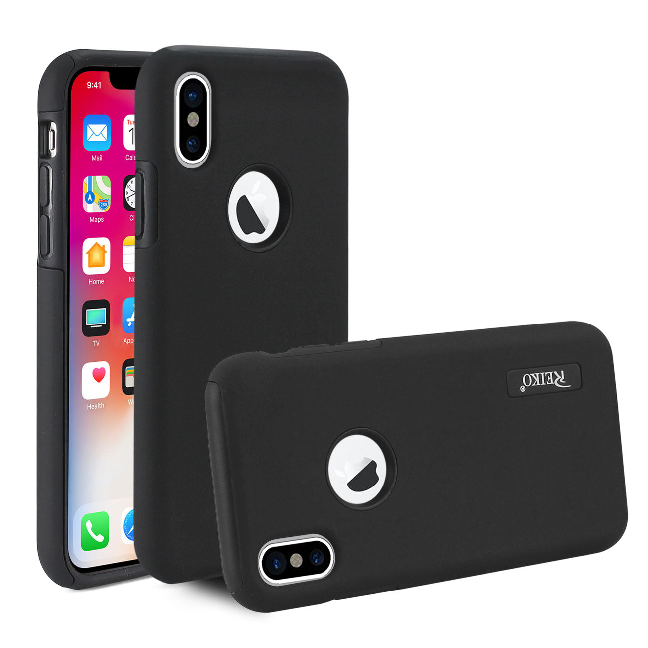 iPhone X/iPhone XS SOLID ARMOR DUAL LAYER PROTECTIVE CASE IN BLACK