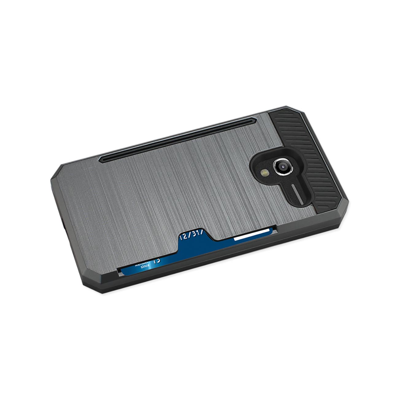 Alcatel Tru Slim Armor Hybrid Case With Card Holder In Gray