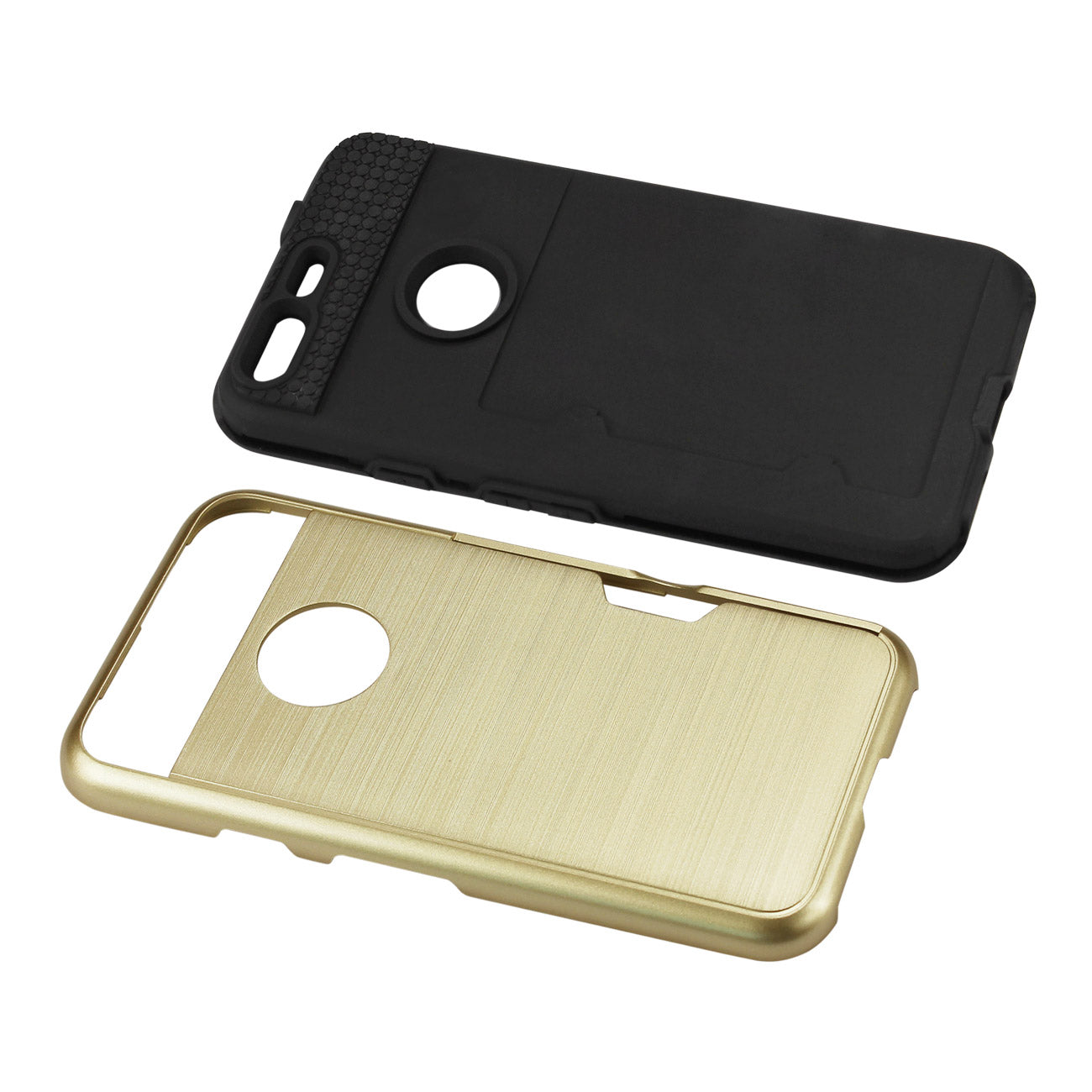 Google Pixel Slim Armor Hybrid Case With Card Holder In Gold