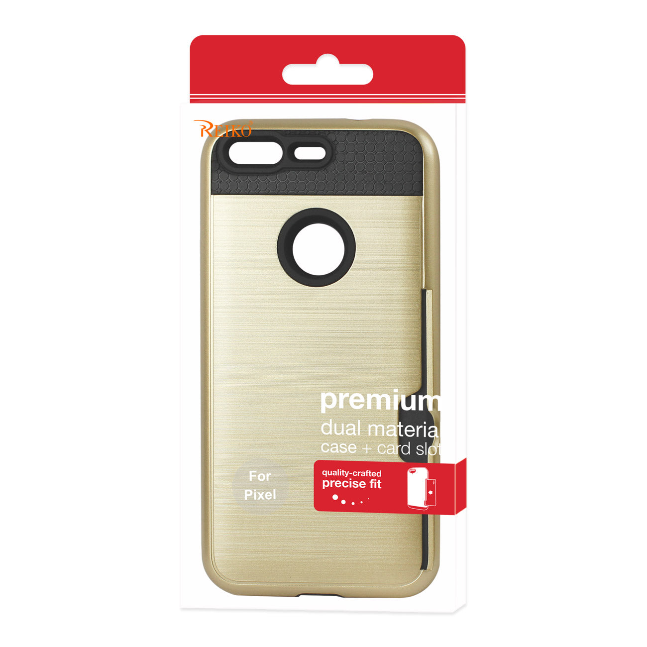Google Pixel Slim Armor Hybrid Case With Card Holder In Gold