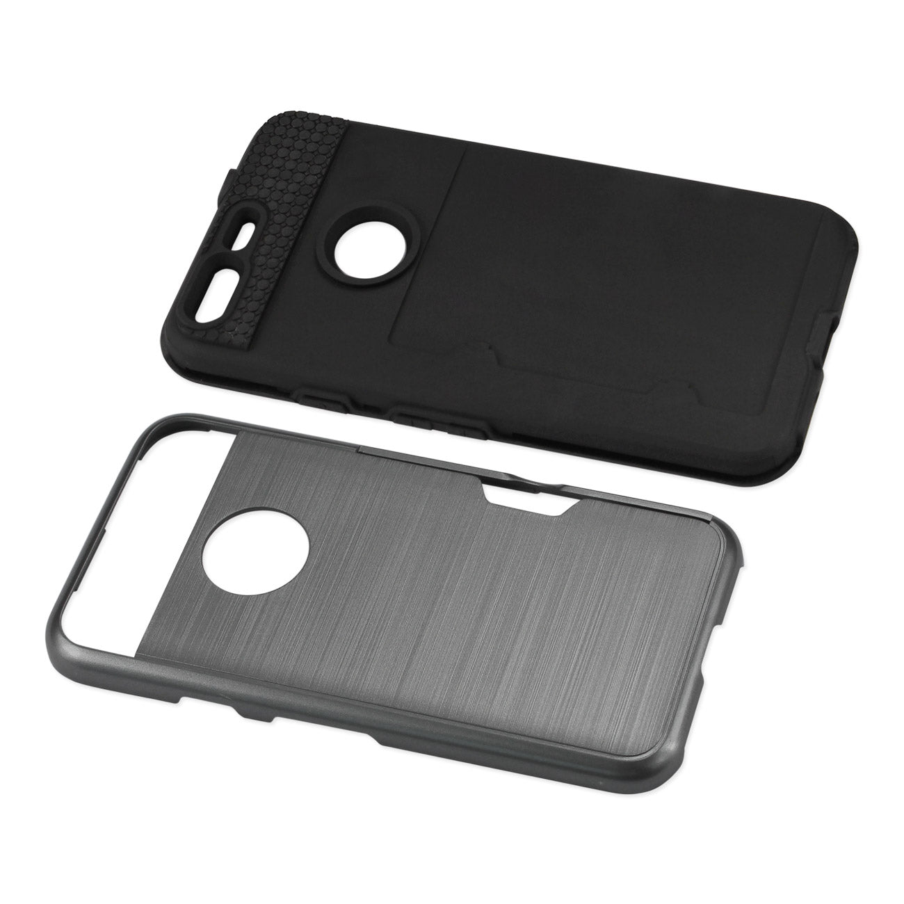 Google Pixel Slim Armor Hybrid Case With Card Holder In Gray
