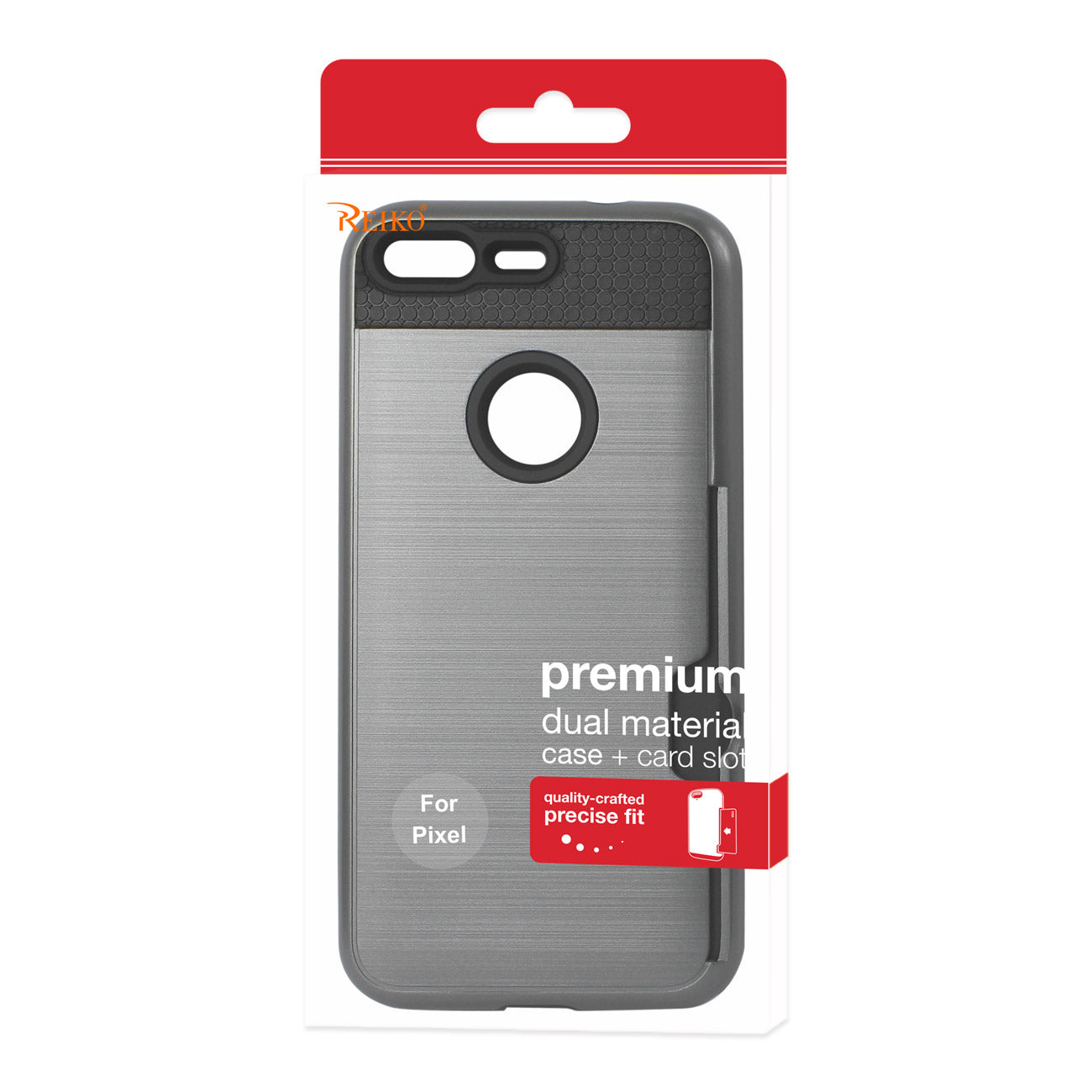 Google Pixel Slim Armor Hybrid Case With Card Holder In Gray