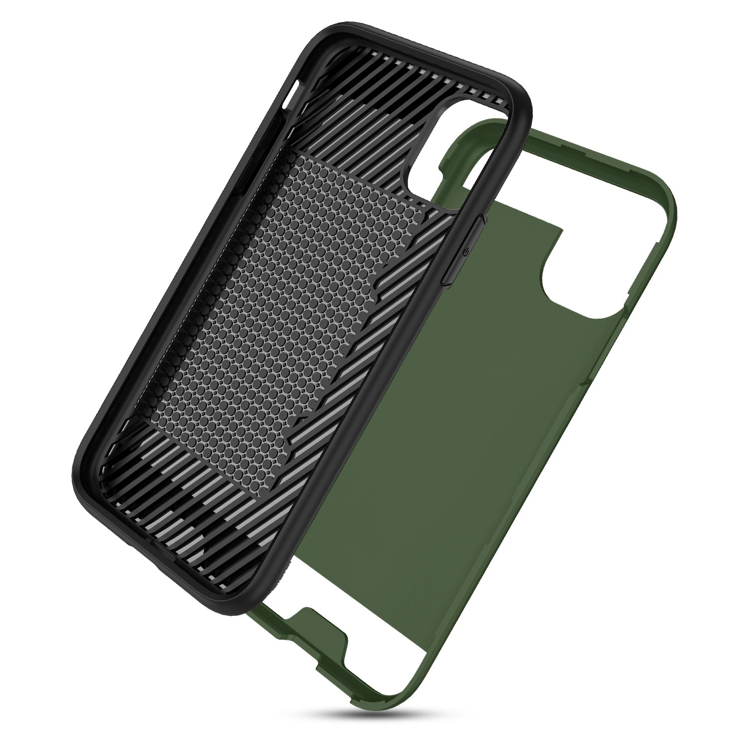 Case Hybrid Slim Armor With Card Holder iPhone 11 Pro Max Green Color