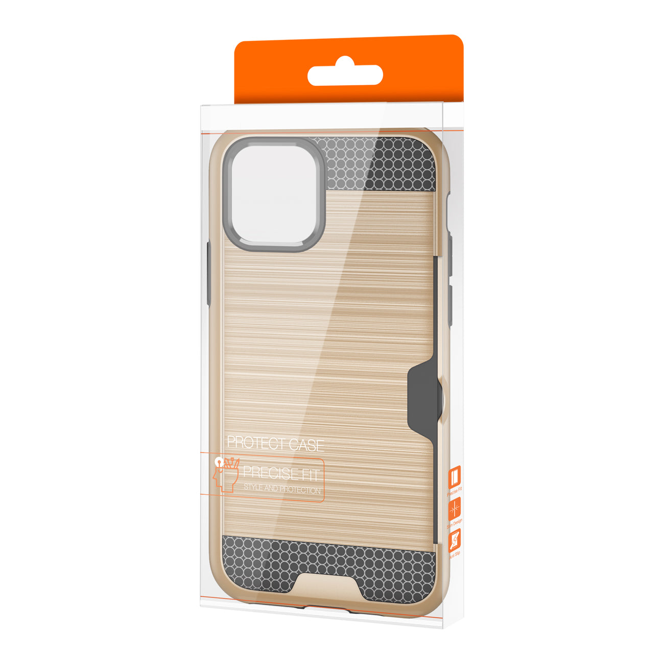 Case Hybrid Slim Armor With Card Holder iPhone 11 Pro Gold Color