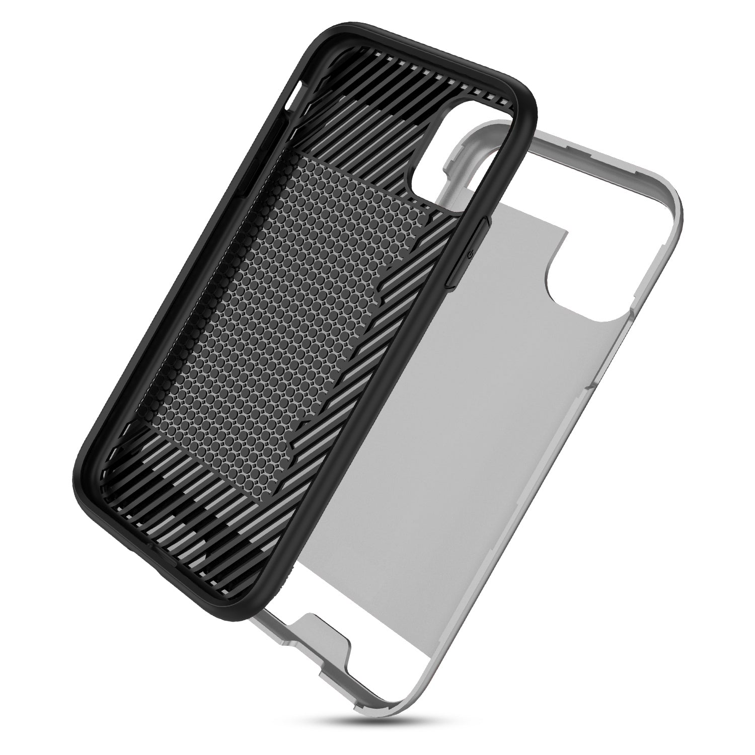 Case Hybrid Slim Armor With Card Holder iPhone 11 Pro Silver Color