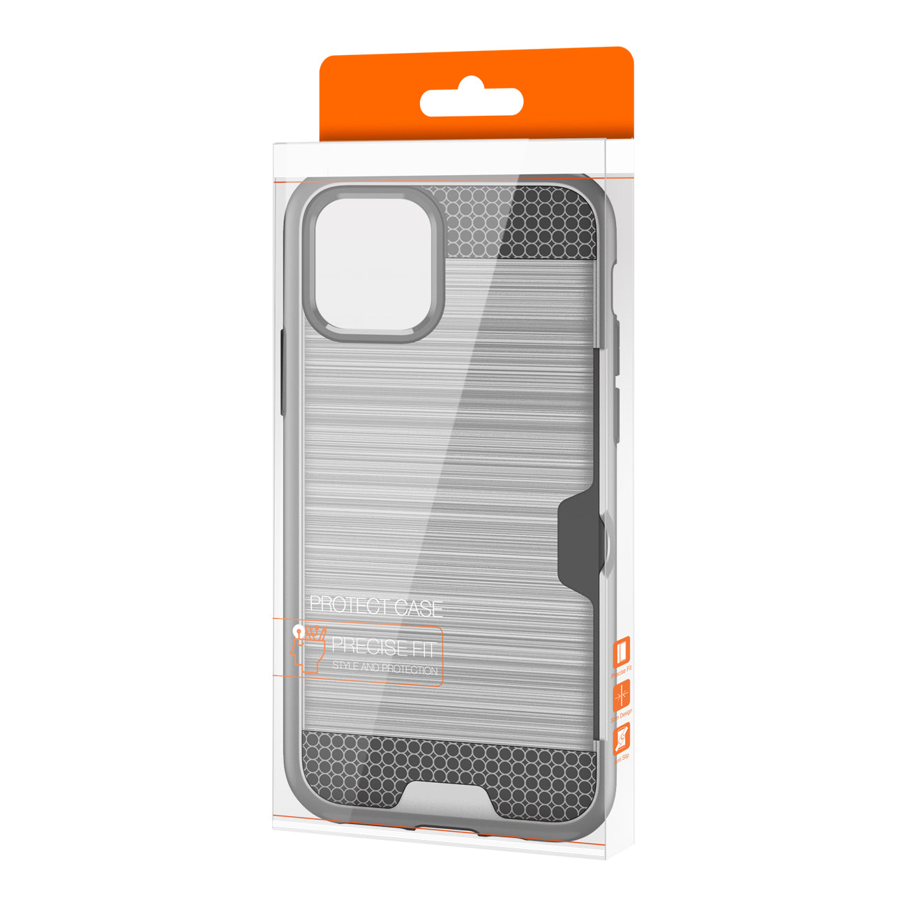 Case Hybrid Slim Armor With Card Holder iPhone 11 Pro Silver Color