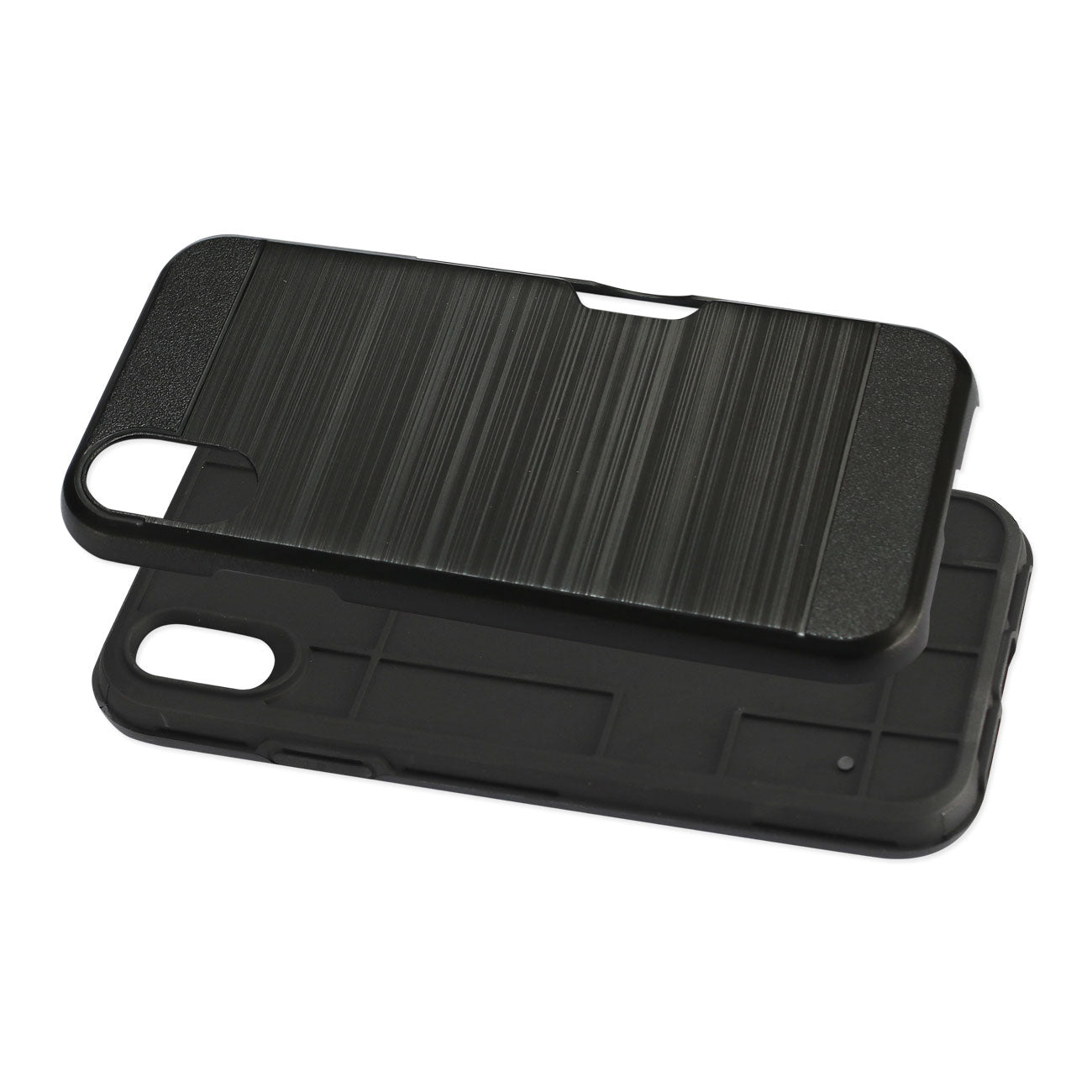 iPhone XS Max Slim Armor Hybrid Case With Card Holder In Black