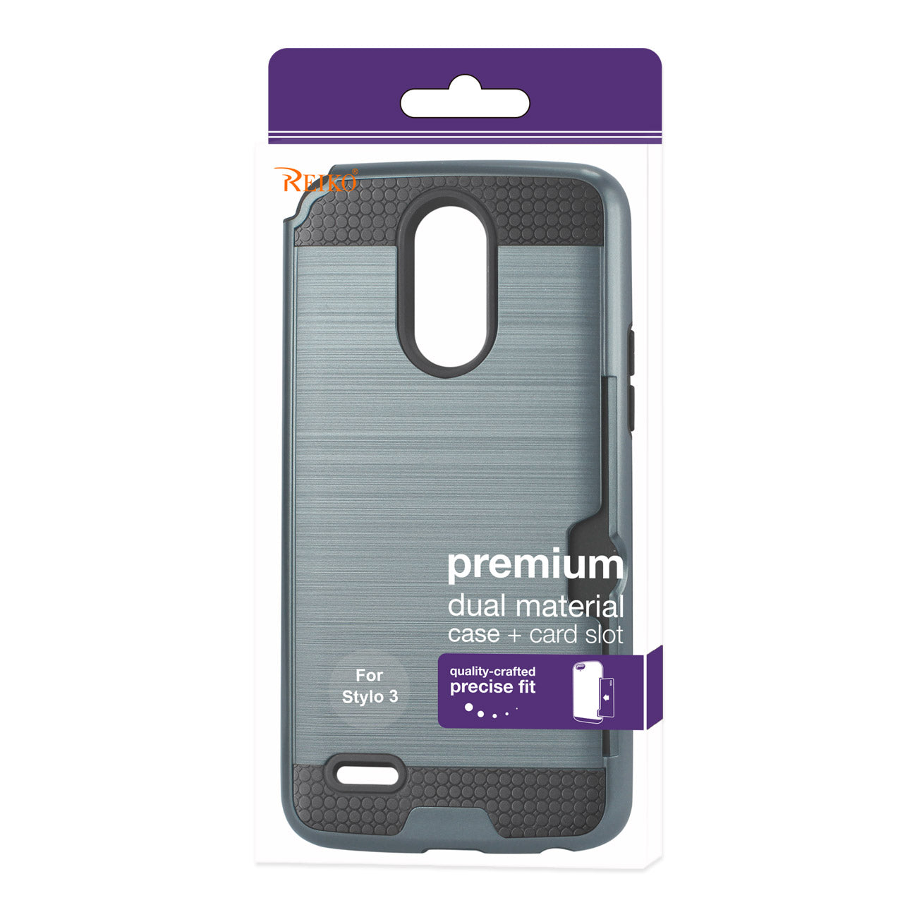 Case Hybrid With Card Holder Slim Armor LG Stylo 3/ Stylus 3 Navy Color