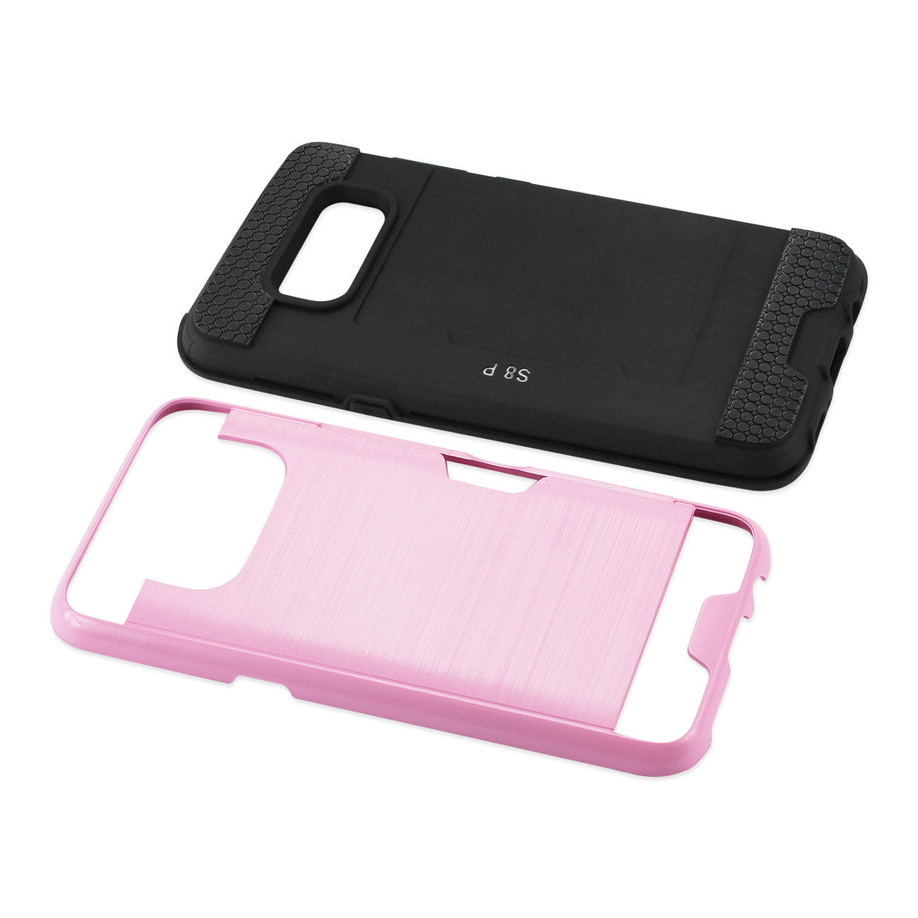 Case Hybrid Slim Armor With Card Holder Samsung Galaxy S8 Edge/ S8 Plus Pink Color
