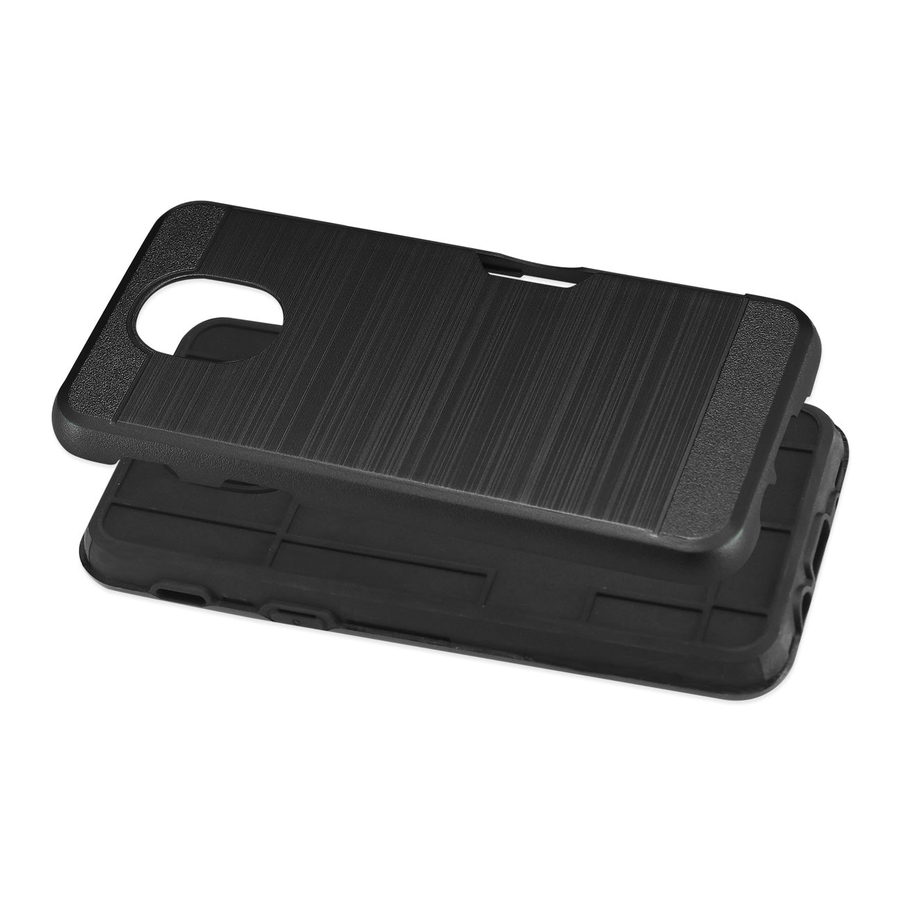 Samsung J3(2018) Slim Armor Hybrid Case With Card Holder In Black