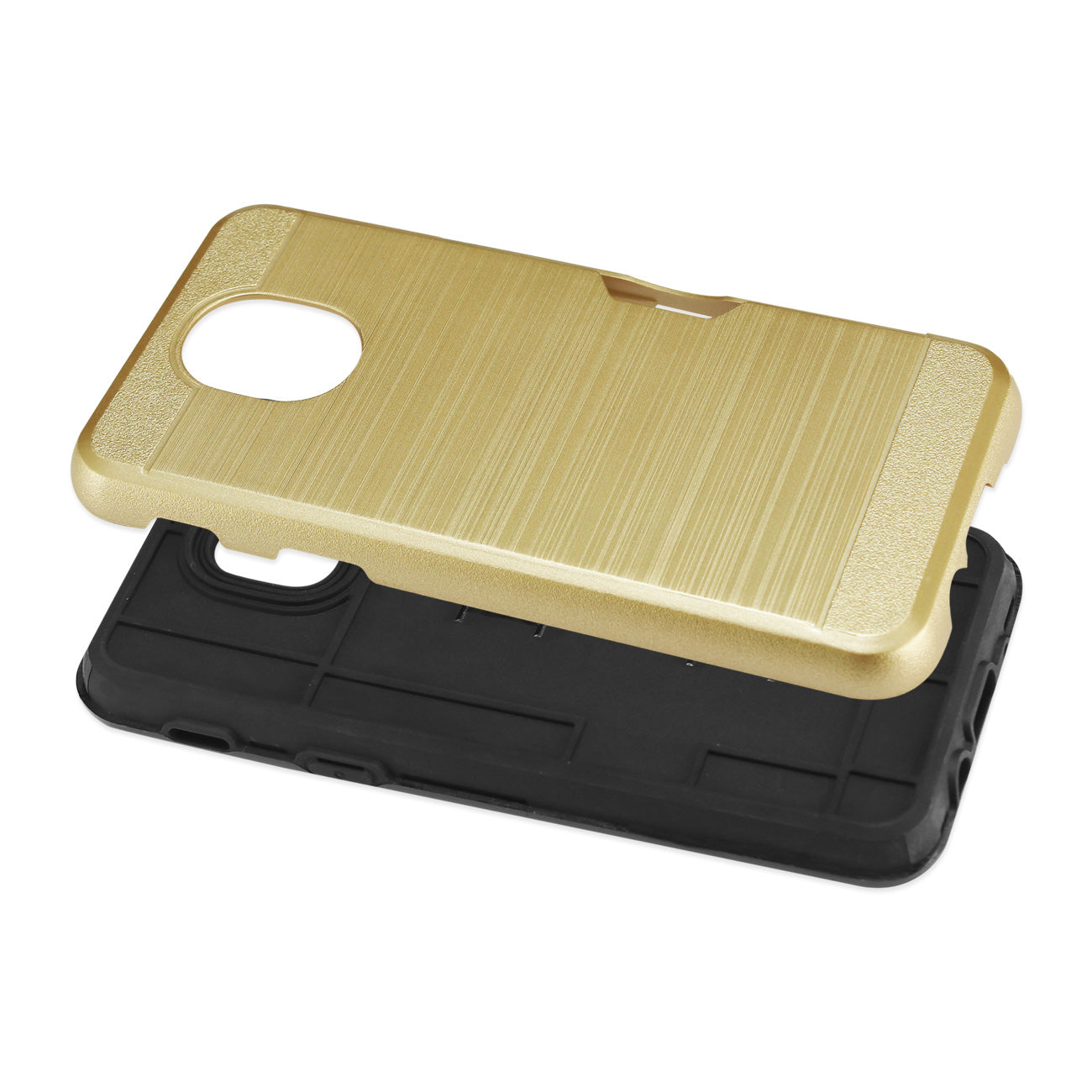 Samsung J3(2018) Slim Armor Hybrid Case With Card Holder In Gold