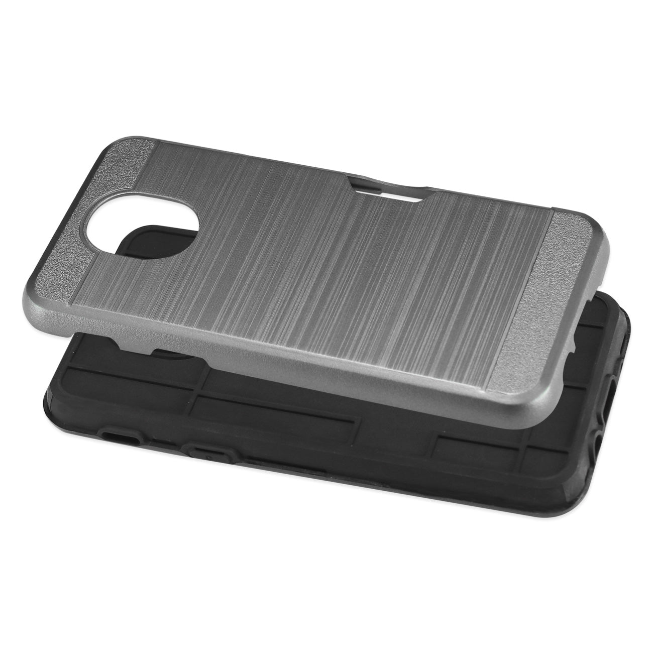 Samsung J3(2018) Slim Armor Hybrid Case With Card Holder In Gray