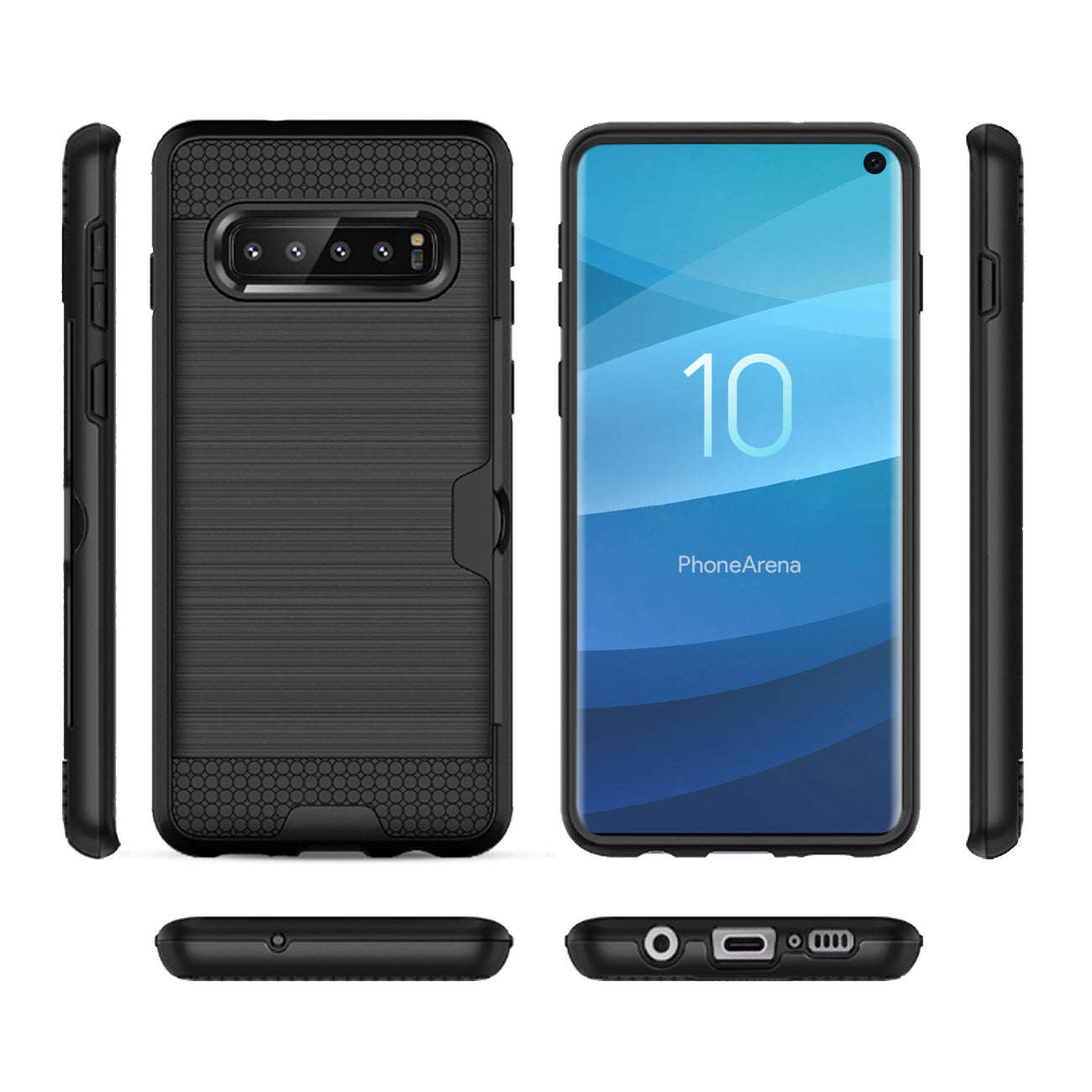 Case Hybrid Slim Armor With Card Holder SAMSUNG GALAXY S10 Black Color