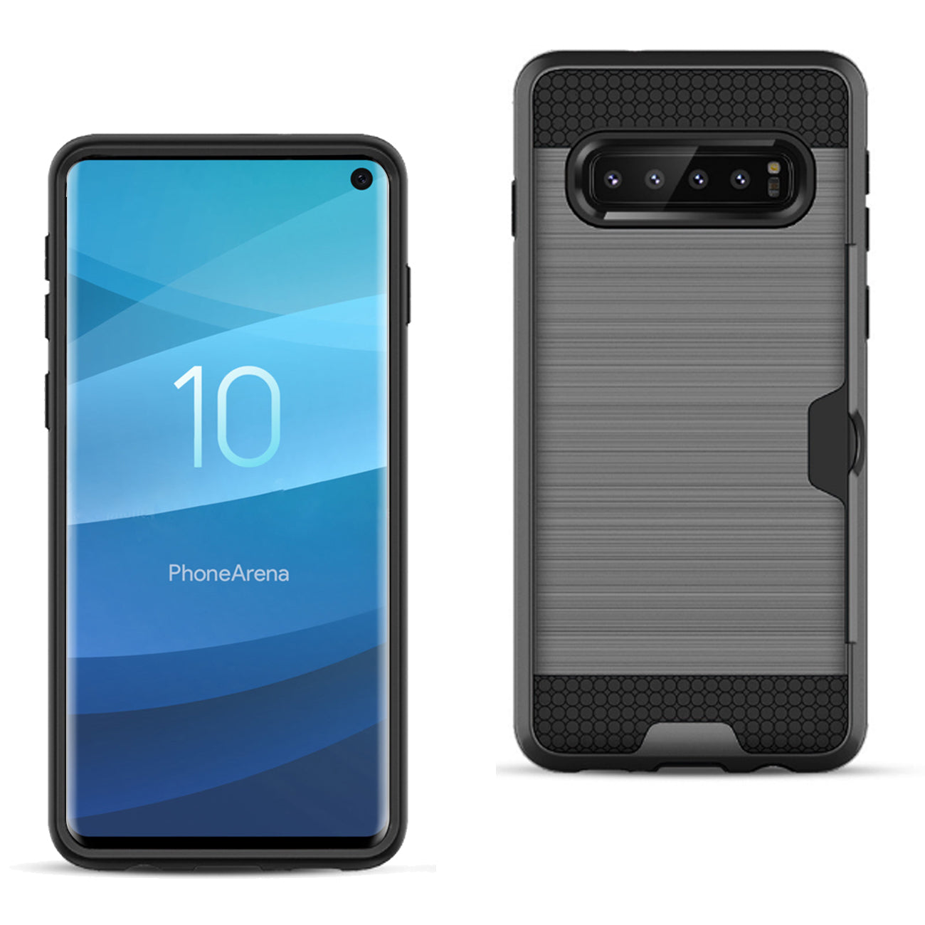 Case Hybrid Slim Armor With Card Holder SAMSUNG GALAXY S10 Gray Color