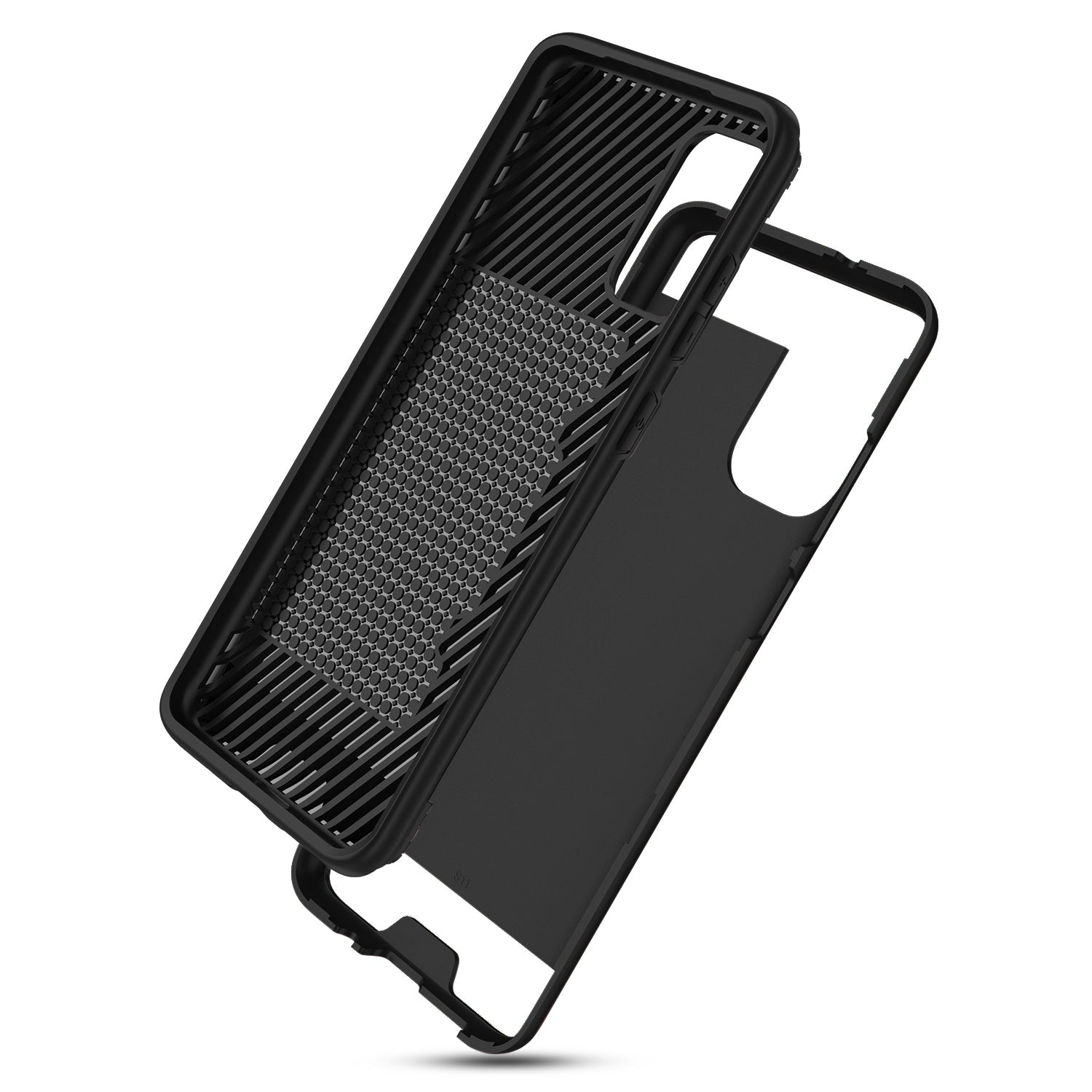 SAMSUNG GALAXY S20 PLUS SLIM ARMOR HYBRID CASE WITH CARD HOLDER IN BLACK