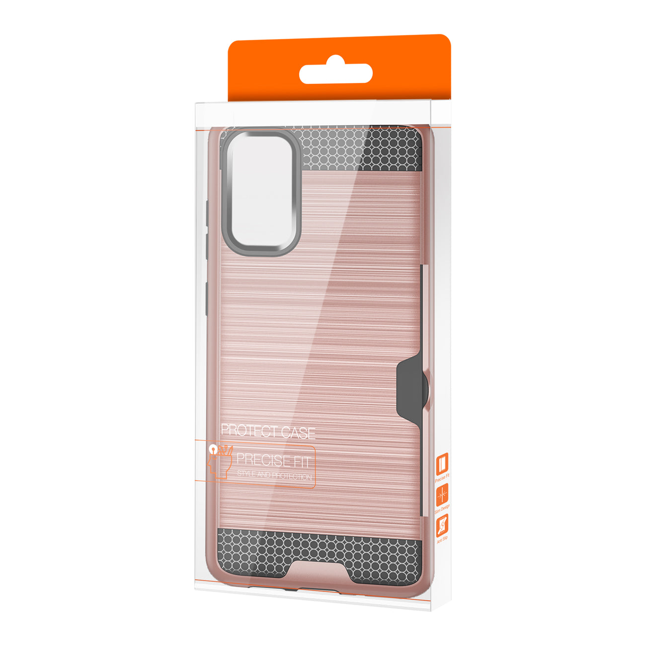 REIKO SAMSUNG GALAXY S20 SLIM ARMOR HYBRID CASE WITH CARD HOLDER IN ROSE GOLD