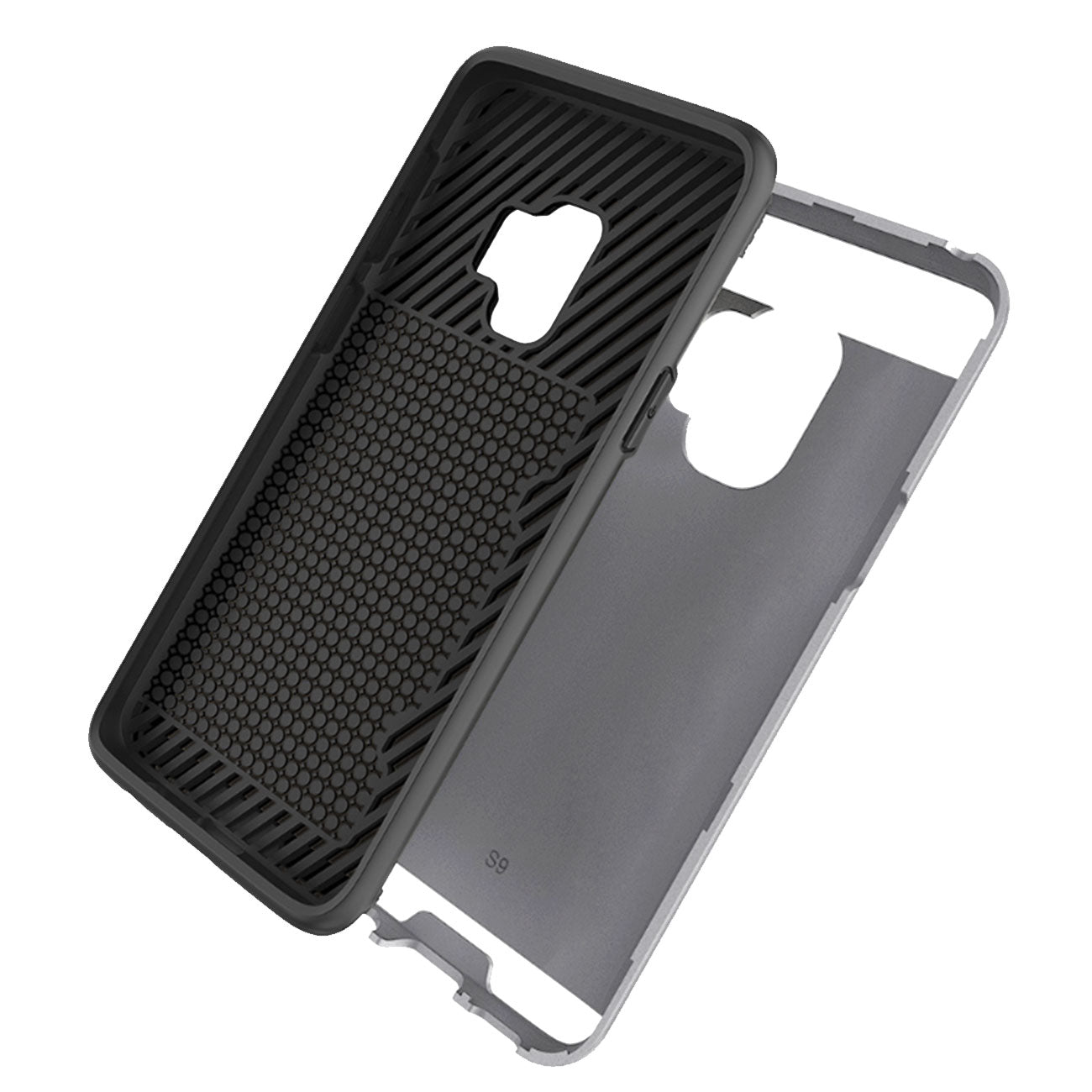 Case Hybrid Slim Armor With Card Holder Samsung Galaxy S9 Gray Color