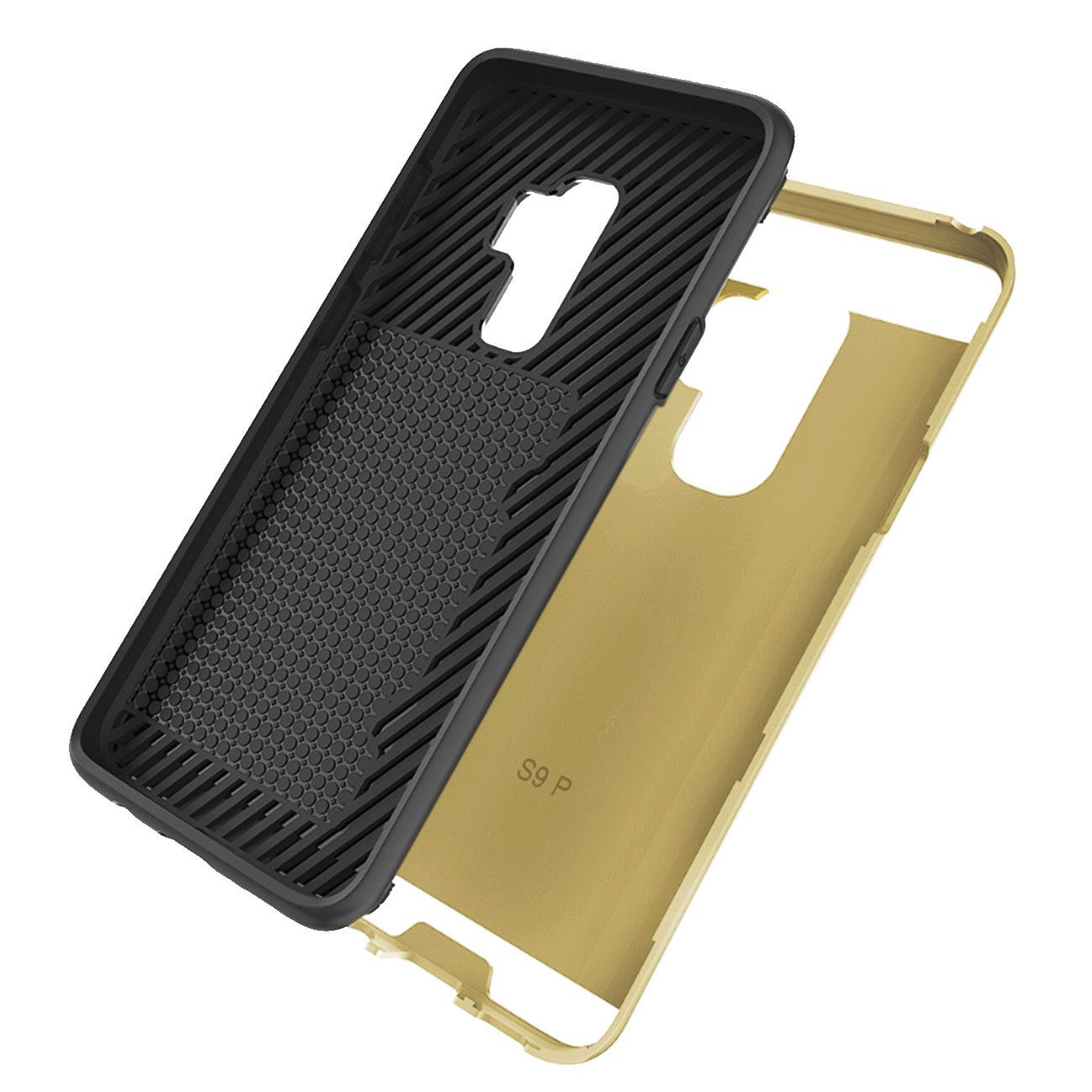 Samsung Galaxy S9 Plus Slim Armor Hybrid Case With Card Holder In Gold