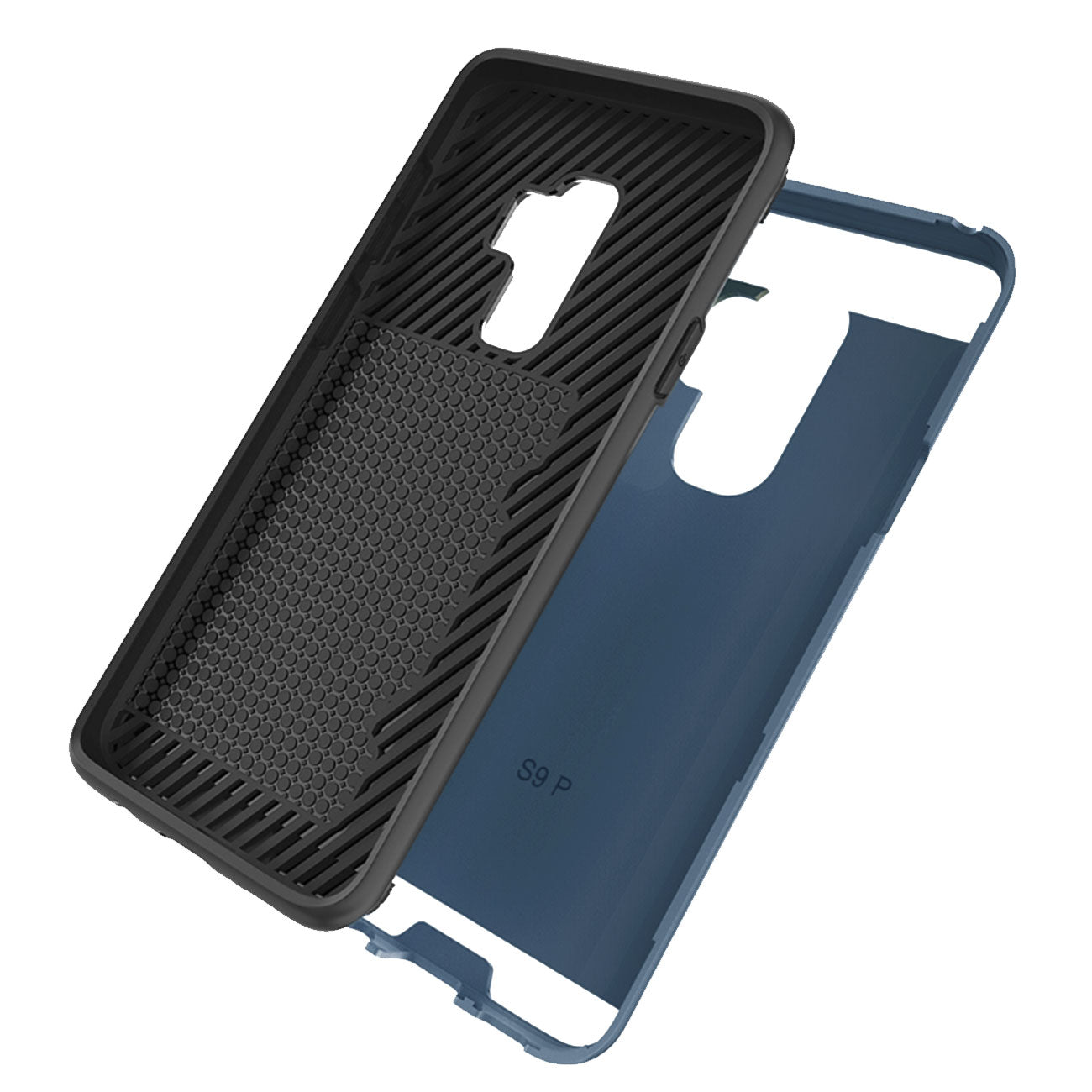 Samsung Galaxy S9 Plus Slim Armor Hybrid Case With Card Holder In Navy