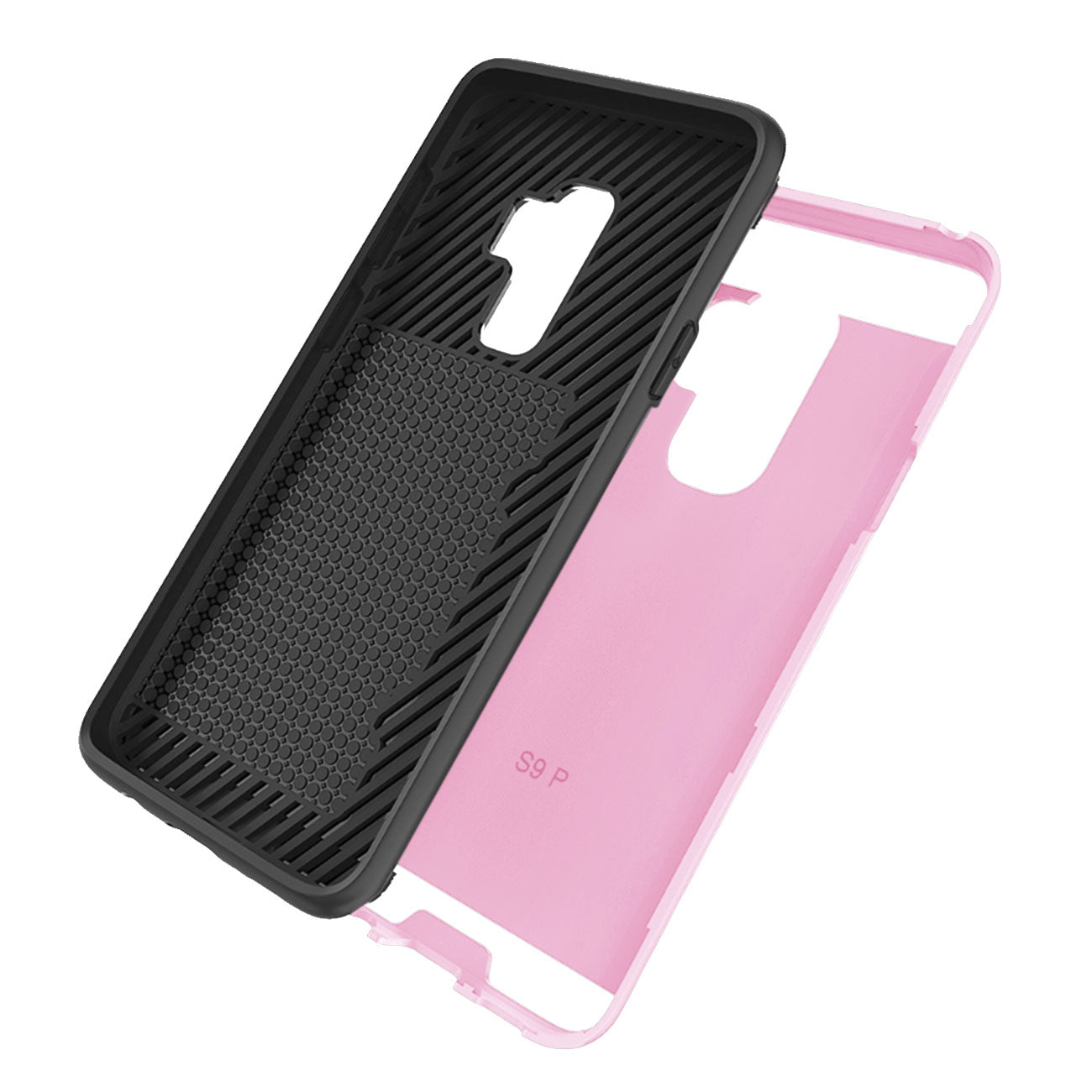 Samsung Galaxy S9 Plus Slim Armor Hybrid Case With Card Holder In Pink