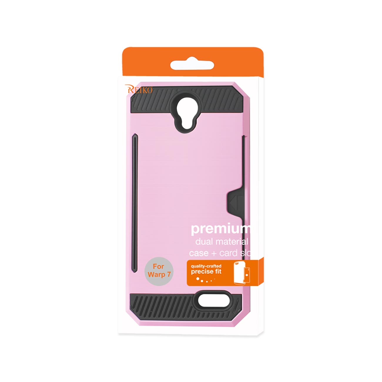 Case Hybrid With Card Holder Slim Armor ZTE Warp 7/ Z959 Pink Color