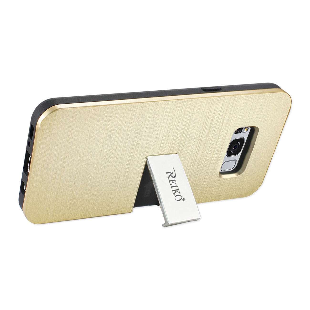 Case Hybrid With Card Holder Kickstand Slim Armor Samsung Galaxy S8/ SM Gold Color