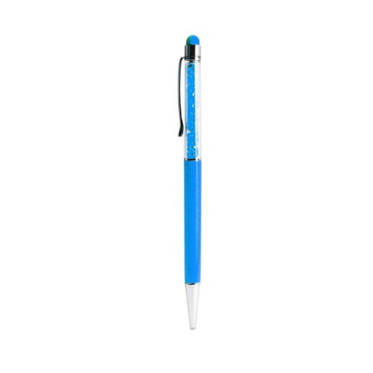 Crystal Stylus Touch Screen With Ink Pen In Blue