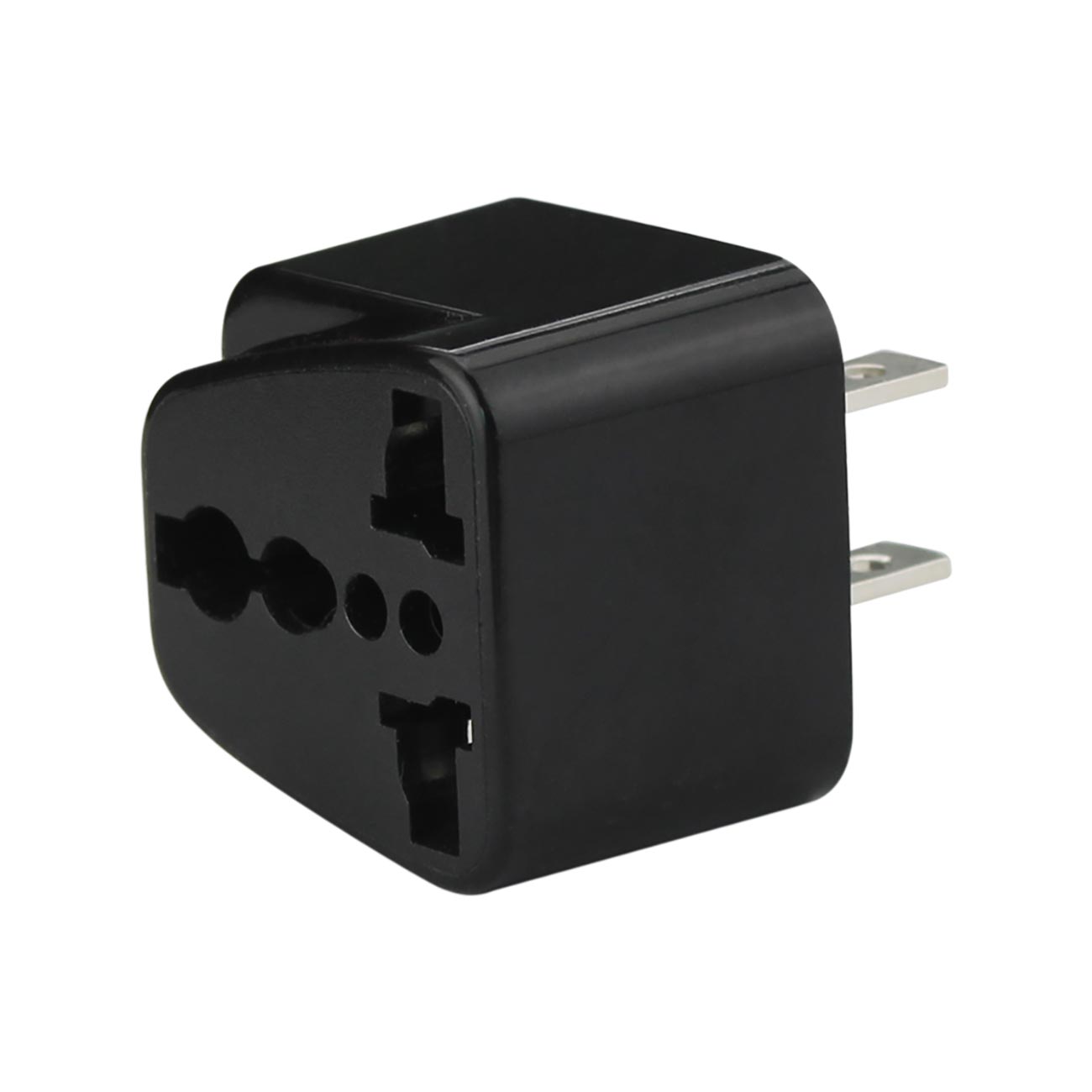 Universal Europe Eu / Uk / Au To Us Travel Plug Power Adapter Converter In Black