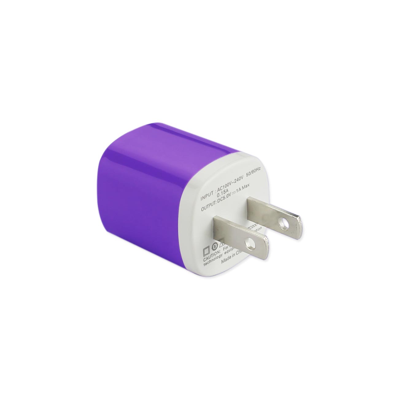 Charger Adapter USB 1 Amp Purple Color-