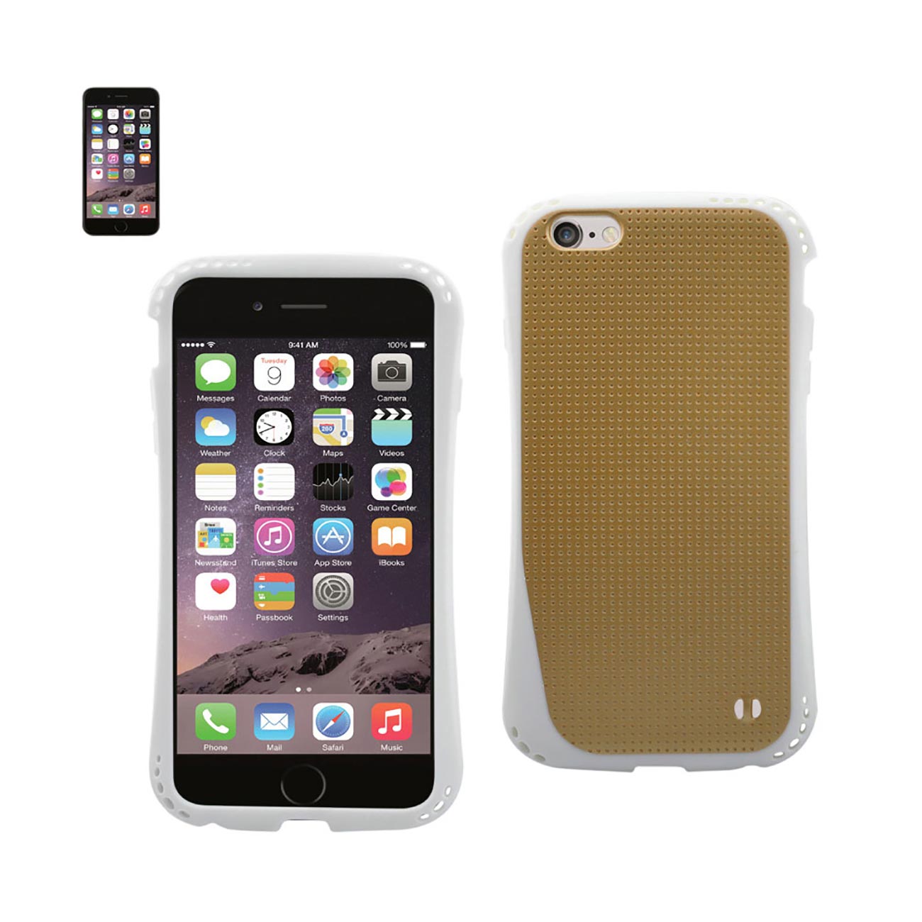 Case Drop Proof Air Cushion With Chain Hole iPhone 6S/ 6 Gold Color