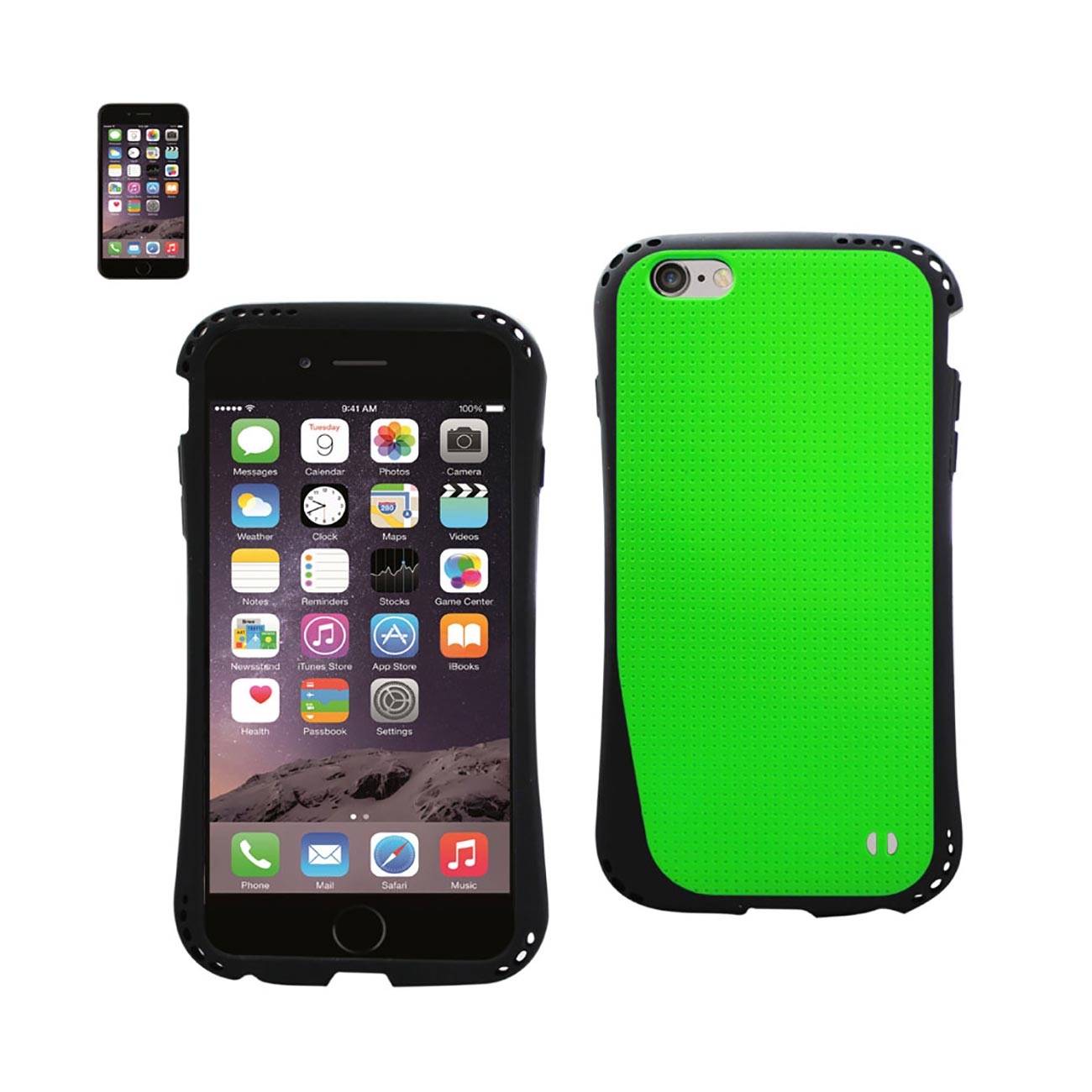 Case Drop Proof Air Cushion With Chain Hole iPhone 6S/ 6 Green Color