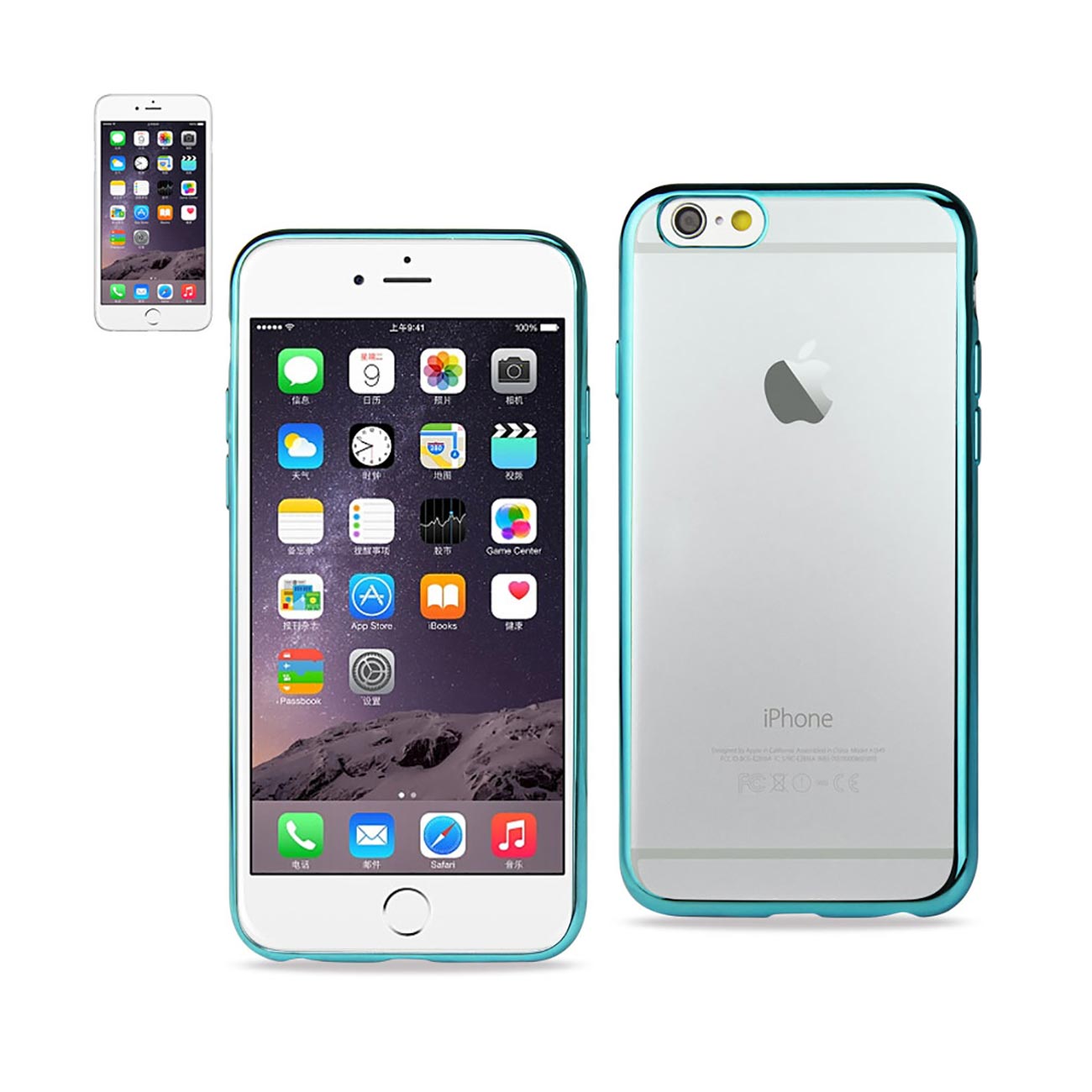 iPhone 6S/ 6 Frame Case With Clear Back In Shiny Blue