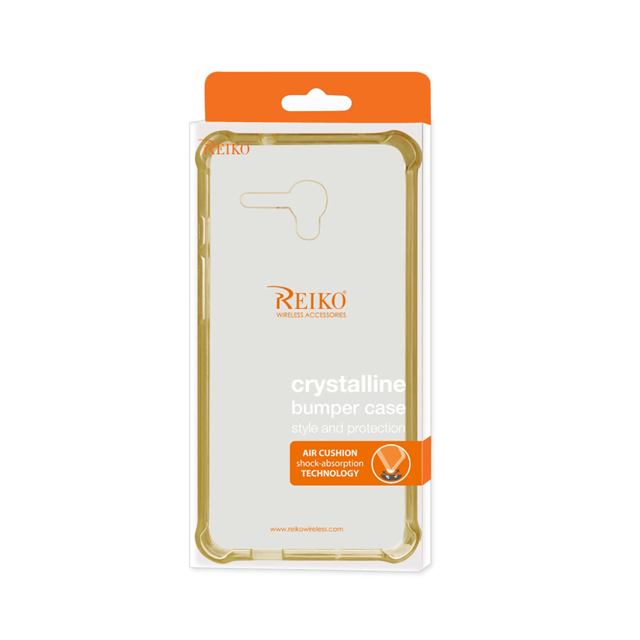 Alcatel One Touch Fierce Xl Clear Bumper Case With Air Cushion Protection In Clear Gold