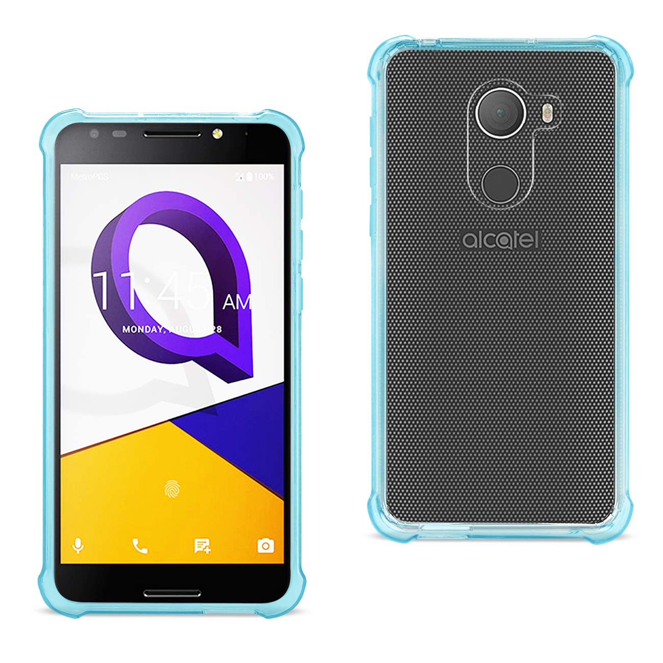 Alcatel Walters Clear Bumper Case With Air Cushion Protection In Clear Navy
