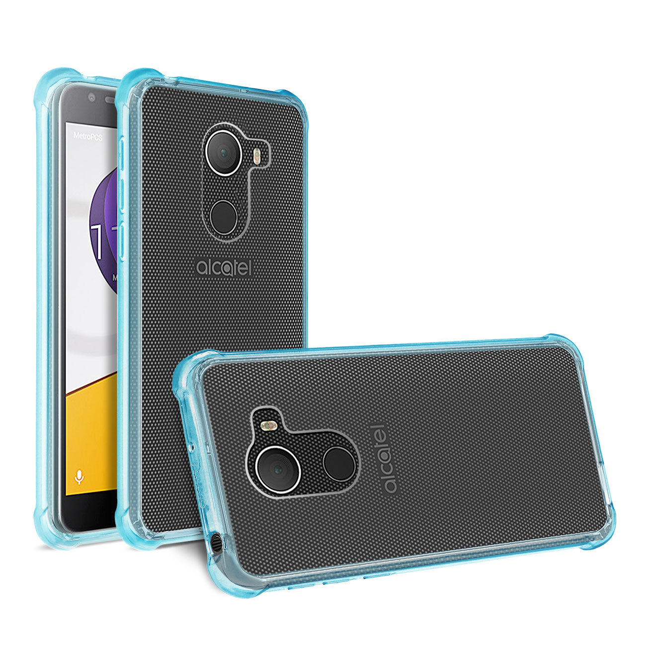 Alcatel Walters Clear Bumper Case With Air Cushion Protection In Clear Navy