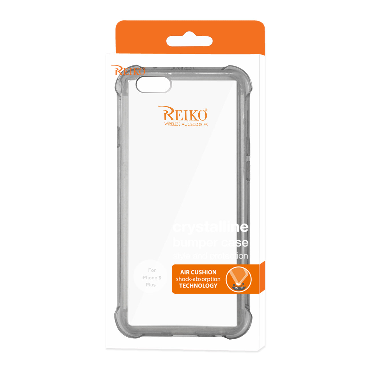 iPhone 6S Plus/ 6 Plus Clear Bumper Case With Air Cushion Protection In Clear Black