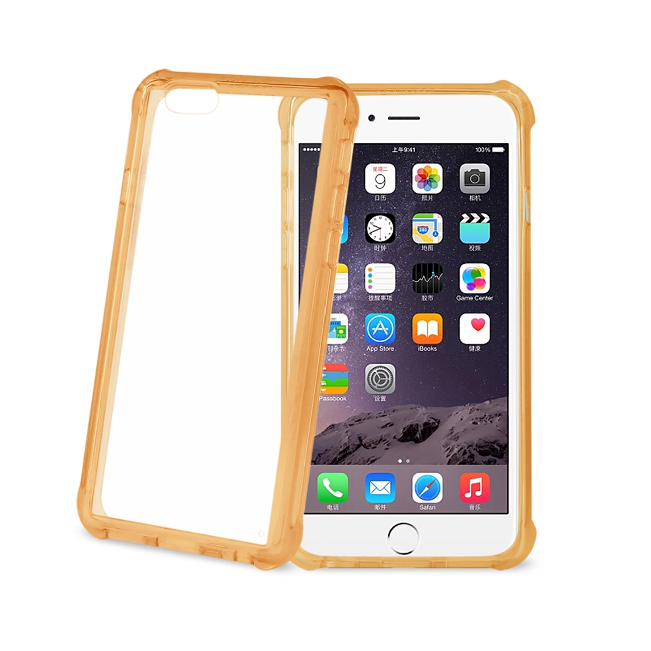 iPhone 6S Plus/ 6 Plus Clear Bumper Case With Air Cushion Protection In Clear Gold