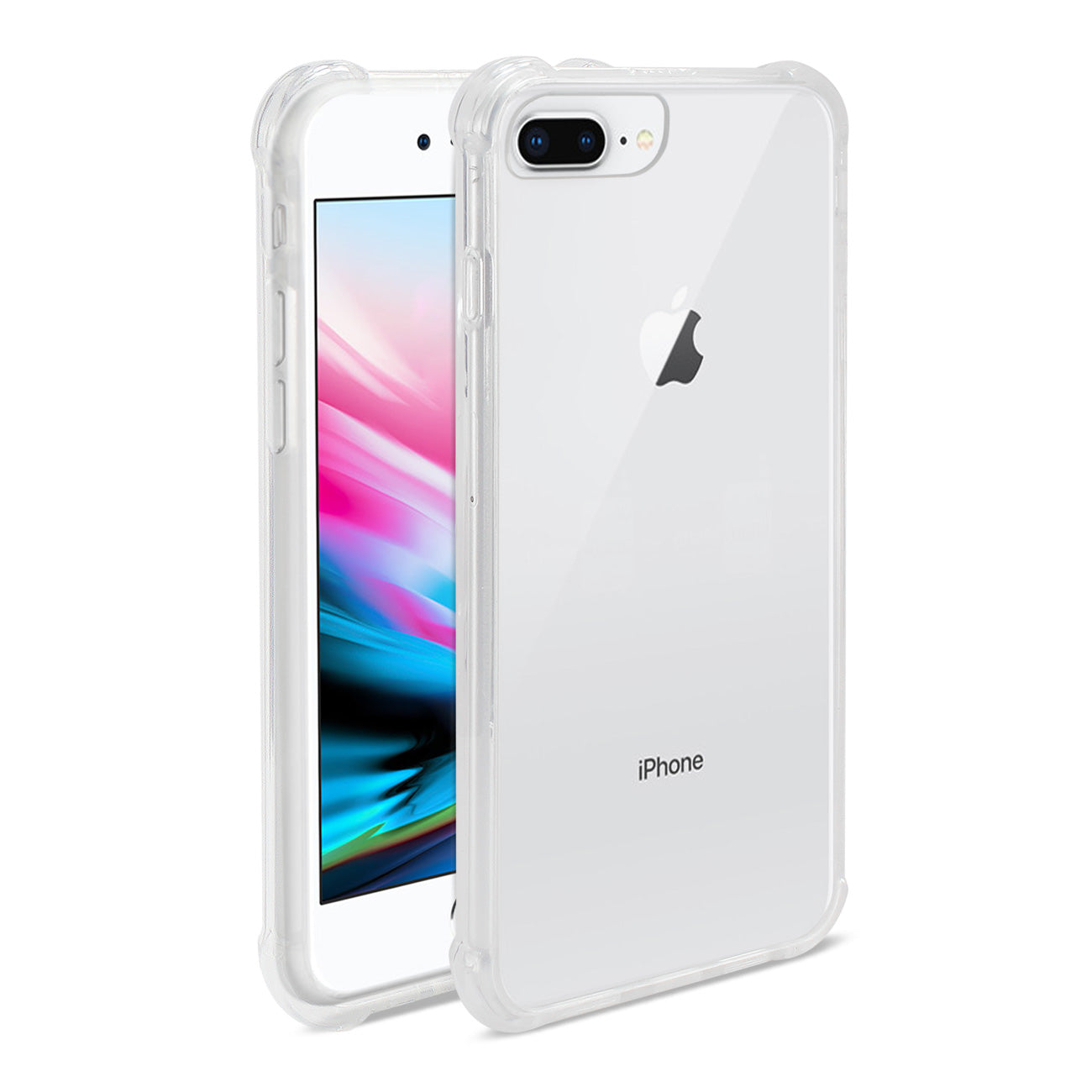 iPhone 8 Plus/iPhone 7 Plus Clear Bumper Case With Air Cushion Protection In Clear