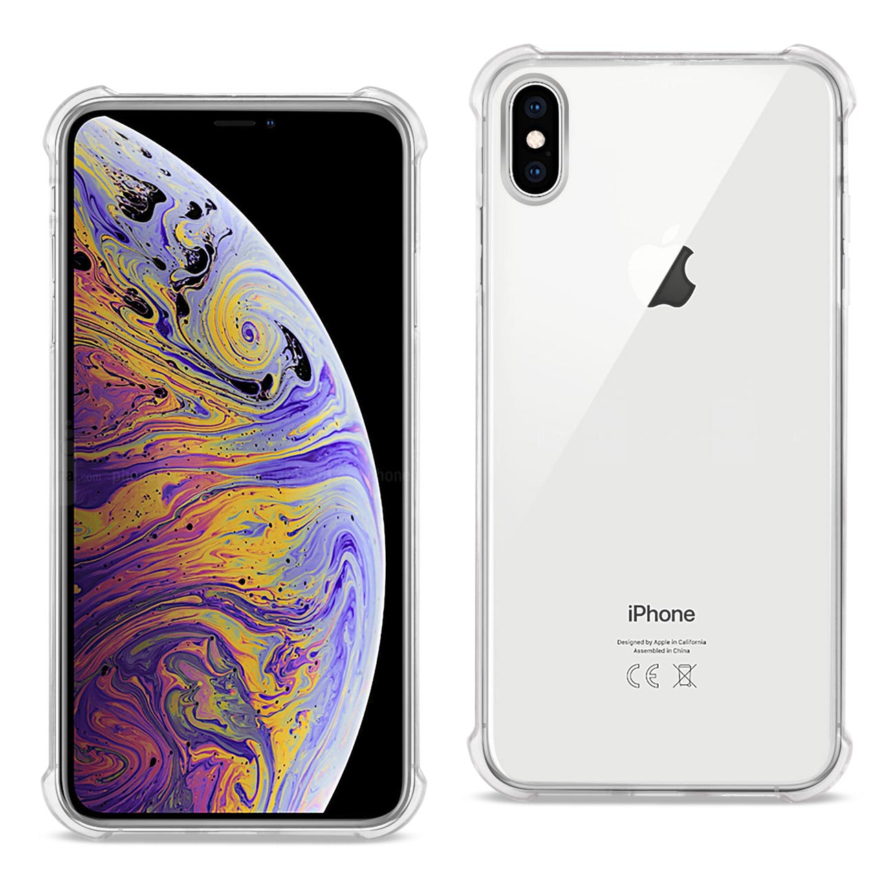iPhone XS Max Clear Bumper Case With Air Cushion Protection In Clear