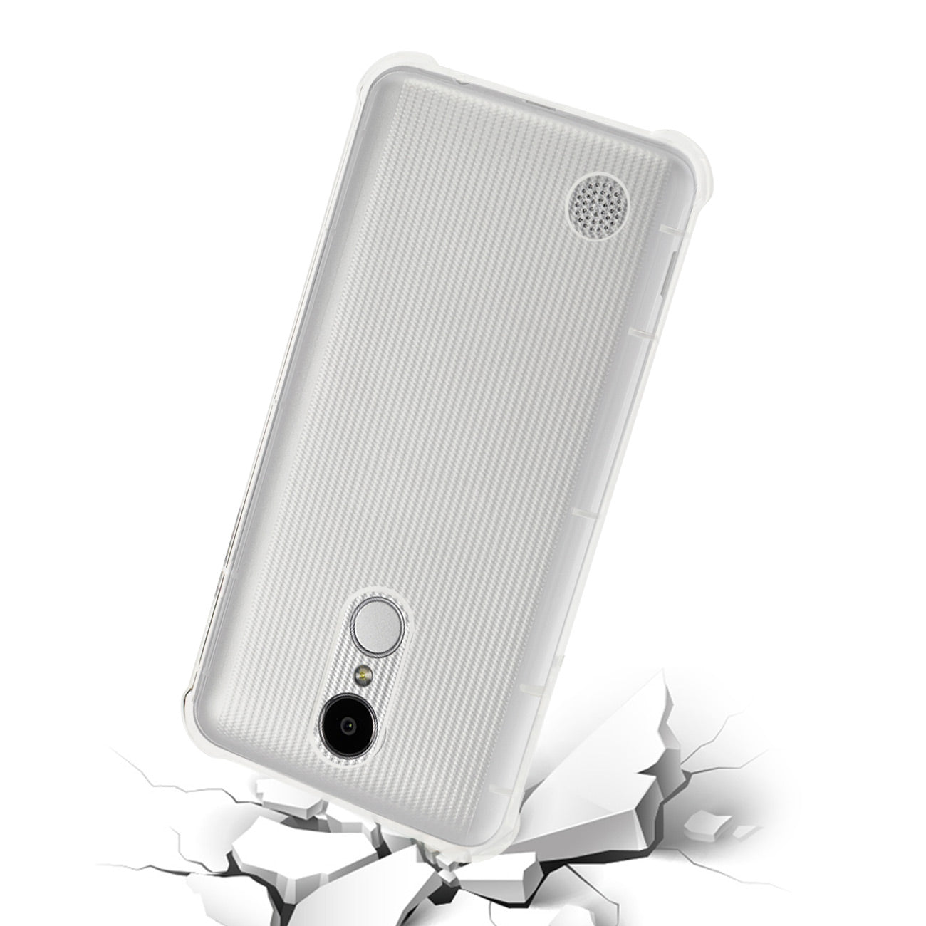 LG Aristo/ Fortune/ Phoenix 3 Clear Bumper Case With Air Cushion Protection In Clear