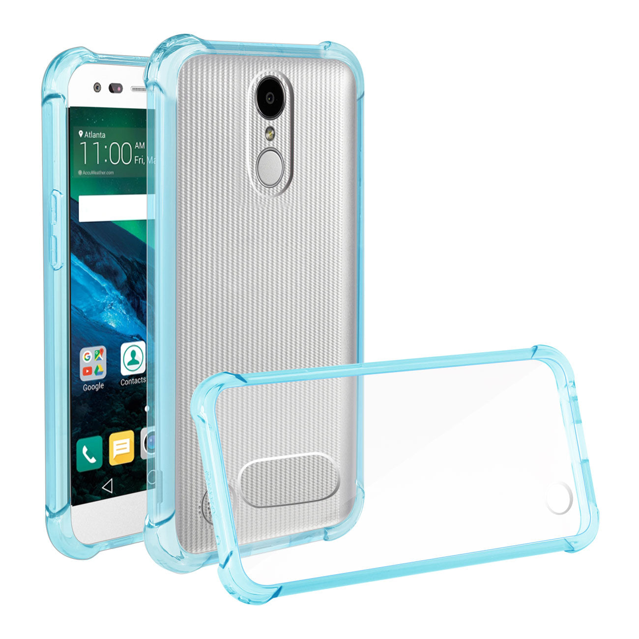 Case Bumper Clear Air Cushion Protection LG Fortune/ Phoenix 3/ Aristo Clear Navy Color