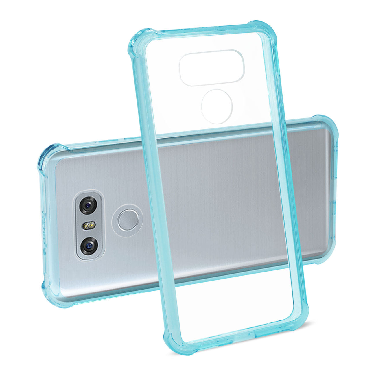 LG G6 Clear Bumper Case With Air Cushion Shock Absorption In Clear Navy
