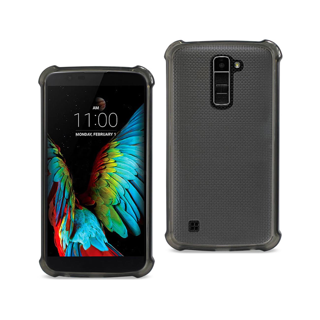 Case Bumper Air Cushion Protection LG K10 Clear Black Color