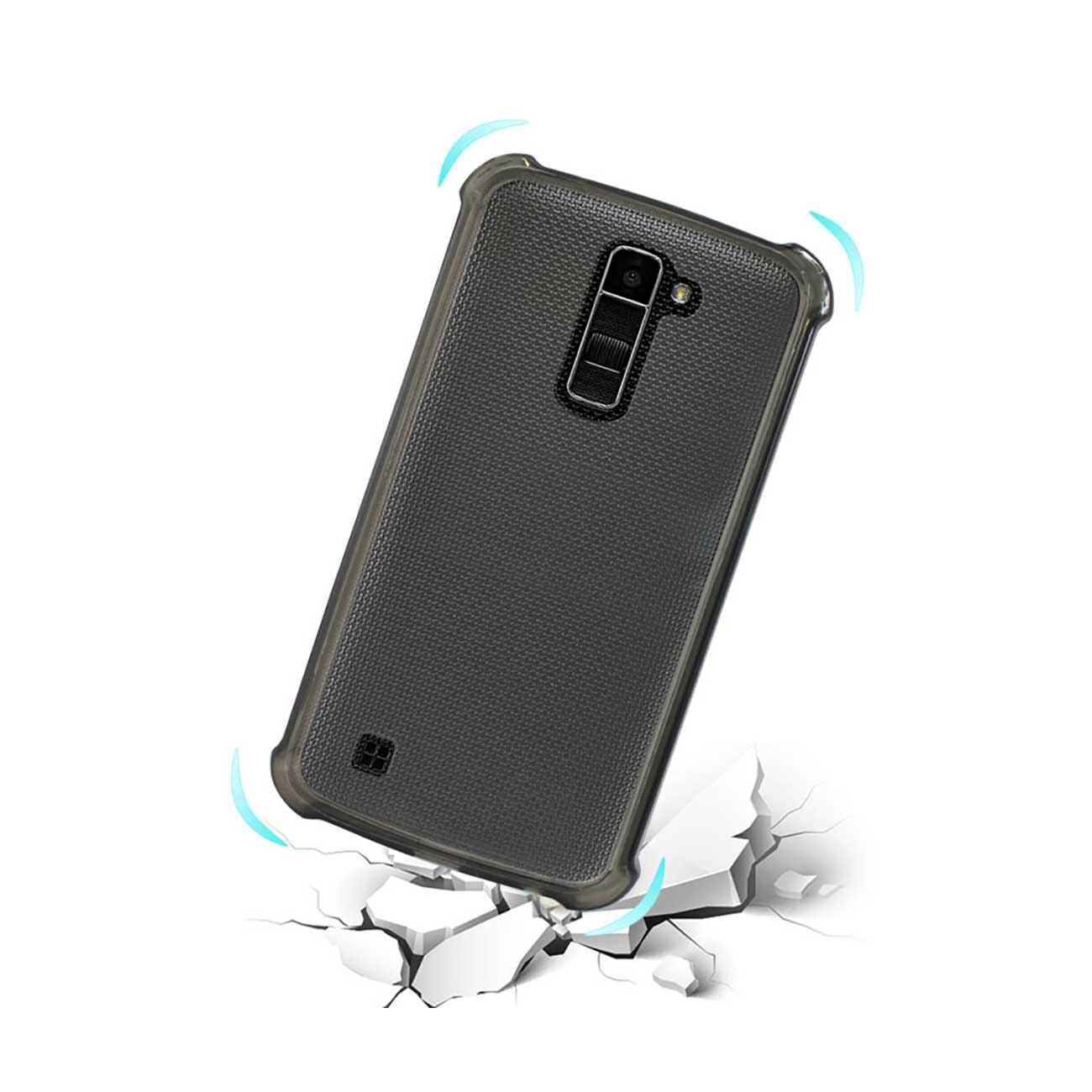 Case Bumper Air Cushion Protection LG K10 Clear Black Color