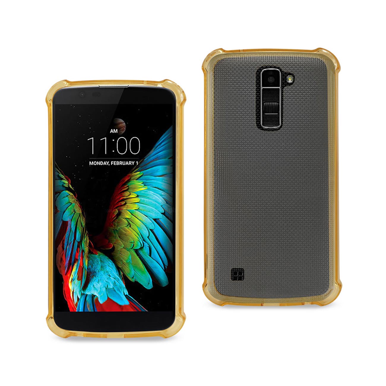 Case Bumper Clear Air Cushion Protection LG K10 Gold Color