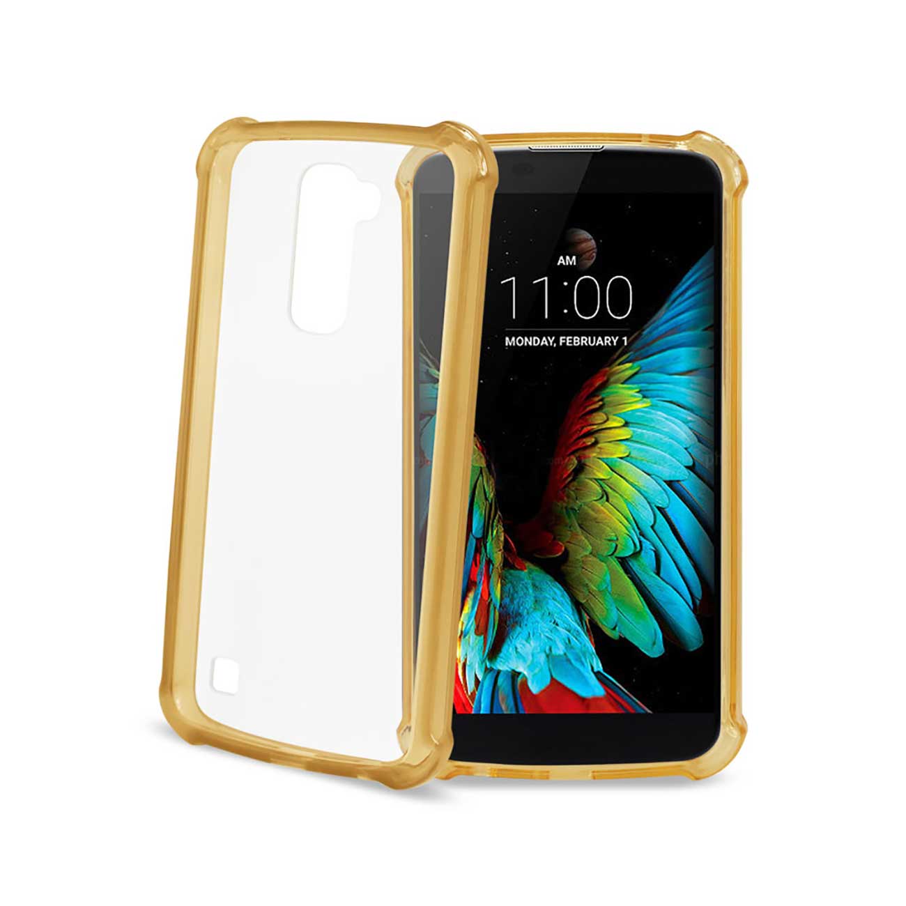 Case Bumper Clear Air Cushion Protection LG K10 Gold Color