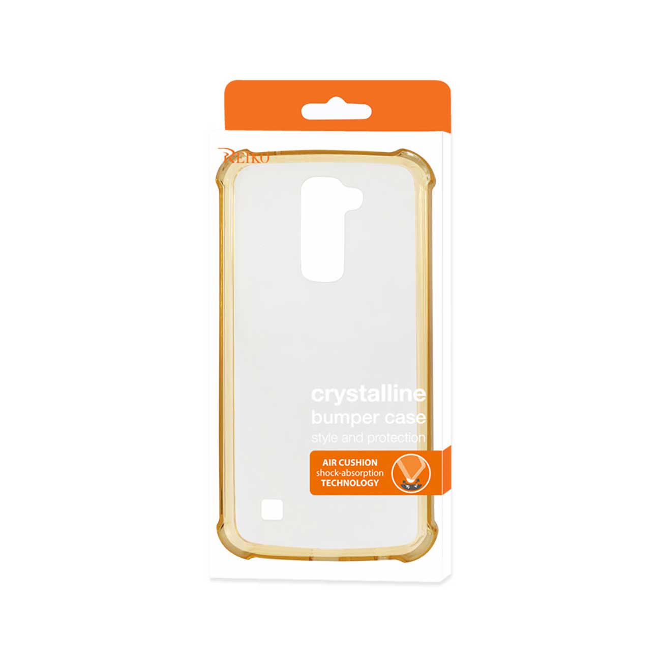 Case Bumper Clear Air Cushion Protection LG K10 Gold Color