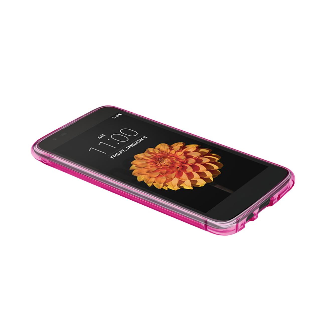 Case Bumper Clear Air Cushion Protection LG K7 Clear Hot Pink Color