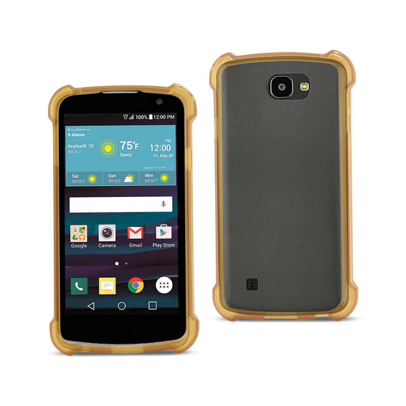 Case Clear Bumper Air Cushion Protection LG Spree Gold Color